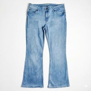 Wrangler Flare Leg Jeans Womens 16 Blue Stretch Mid Rise Denim Pants